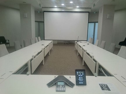 Oval meeting room in Skolkovo (Auvix). Russia, Moscow