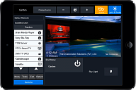 iRidium-based project (Outdoor Stealth Home Theater). Control interface