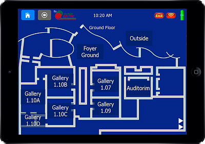  (Christchurch Art Gallery). Control interface