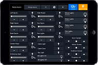iRidium-based project (Outdoor Stealth Home Theater). Control interface