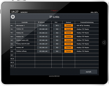  (My Smarthome). Control interface