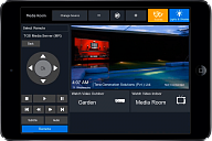 iRidium-based project (Outdoor Stealth Home Theater). Control interface