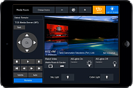 iRidium-based project (Outdoor Stealth Home Theater). Control interface